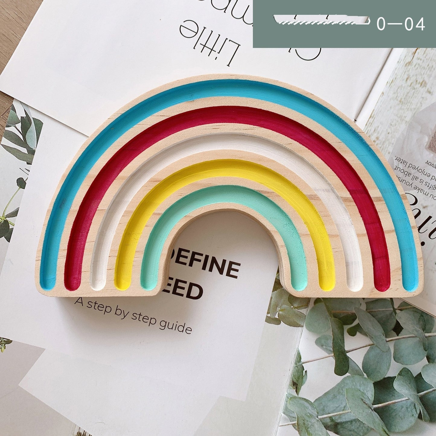 Home Home Decor Rainbow Building Blocks Crafts Children's Room Decoration