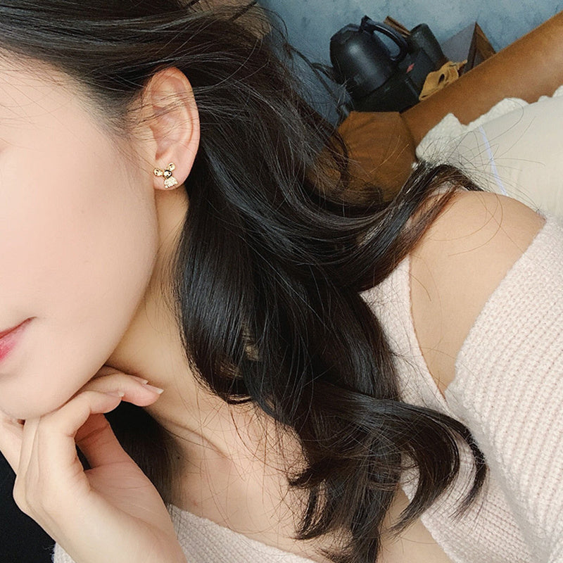 S925 silver pin earrings