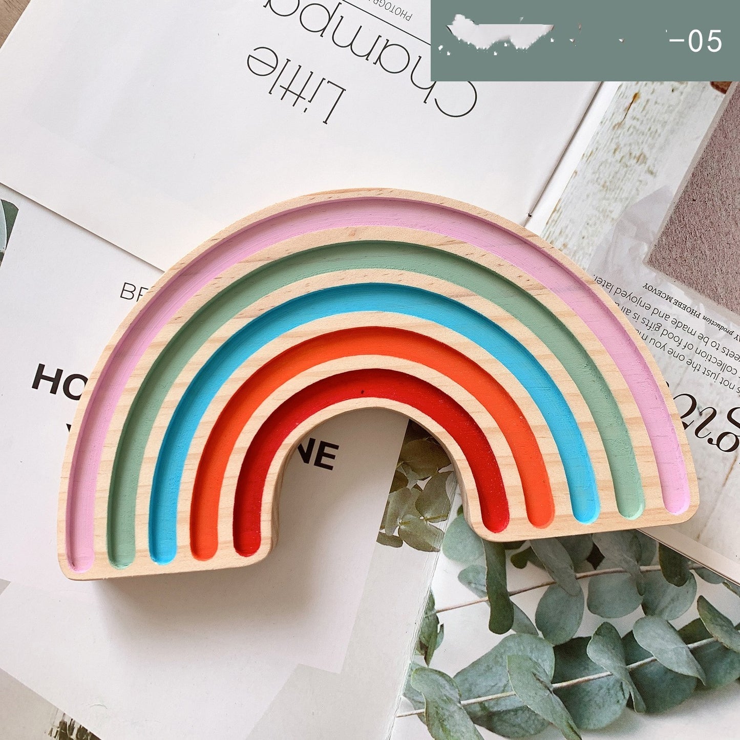 Home Home Decor Rainbow Building Blocks Crafts Children's Room Decoration