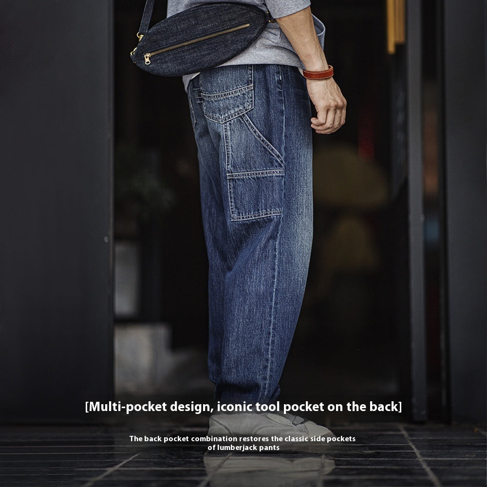 Madden Workwear American Retro White Logging Jeans