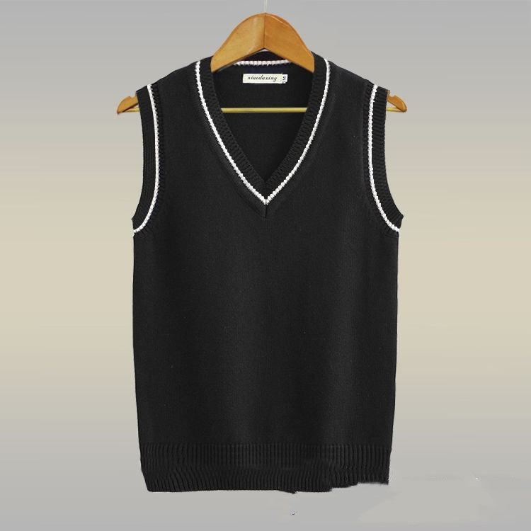 Thickened V-neck Pullover Woolen Vest Men