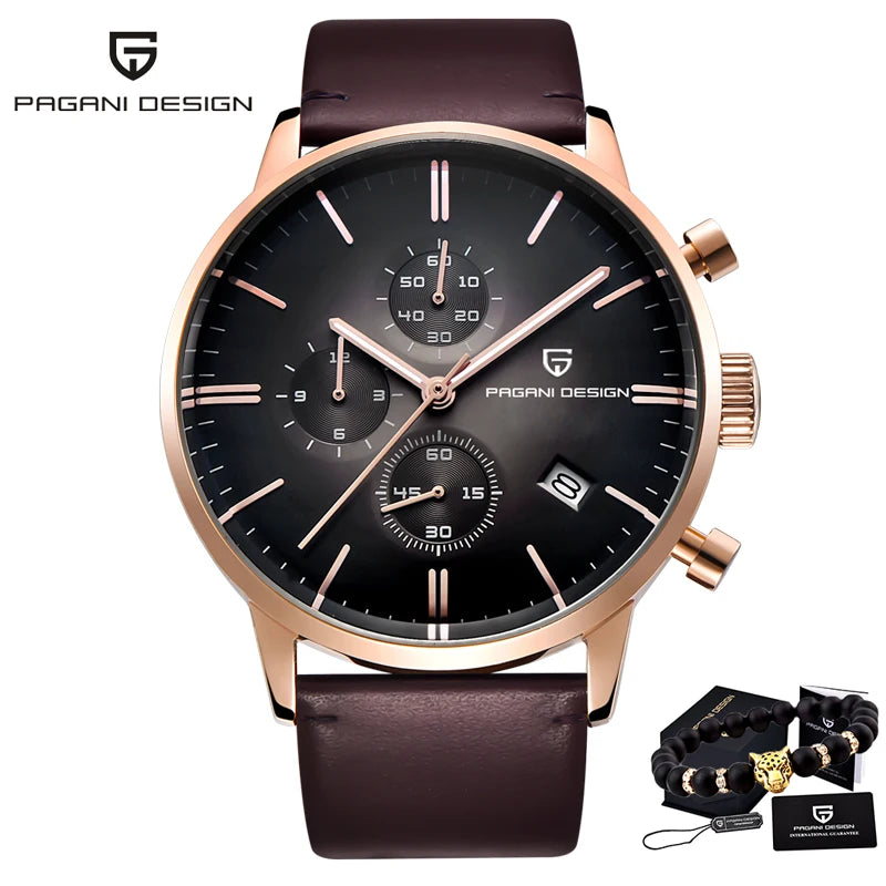 2024 New PAGANI DESIGN Brand Luxury Watches For Men Automatic Date Watch Waterproof Chronograph VK67 Movement Relogio Masculino