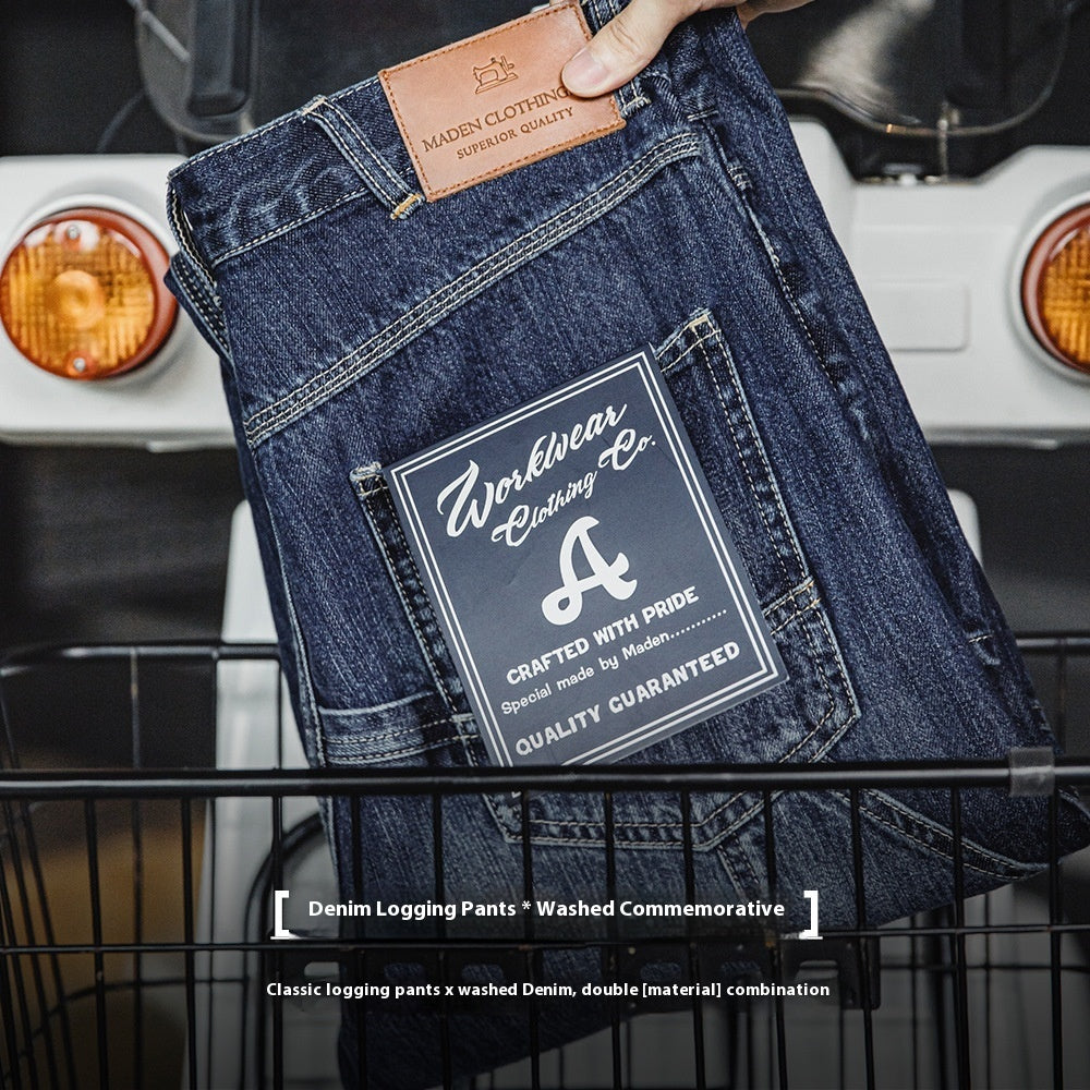 Madden Workwear American Retro White Logging Jeans