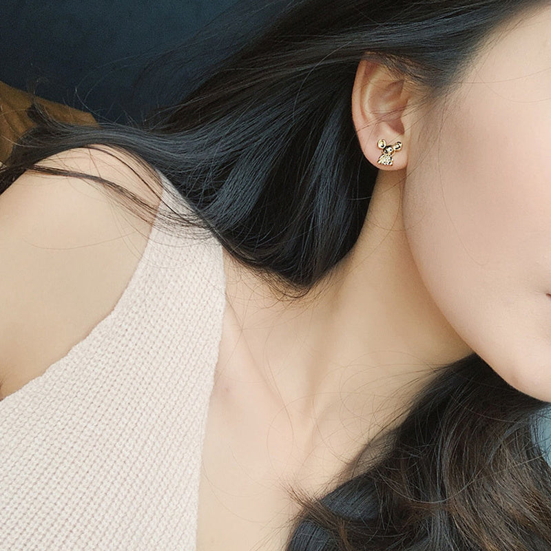 S925 silver pin earrings