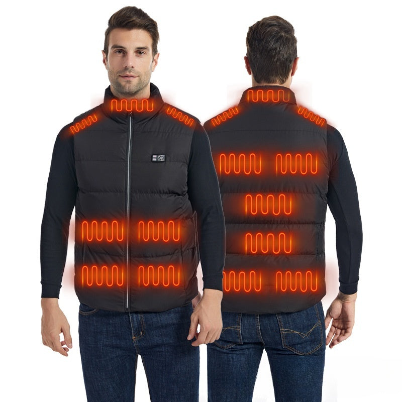 Electric heating vest, charging and keeping warm