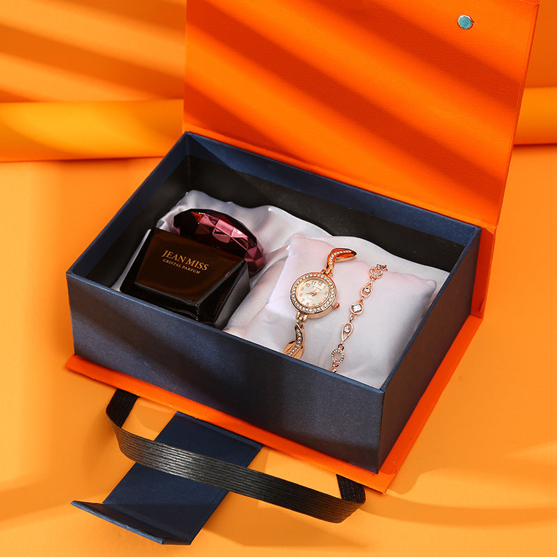 Gift Set Watch Lipstick Perfume Gift Box