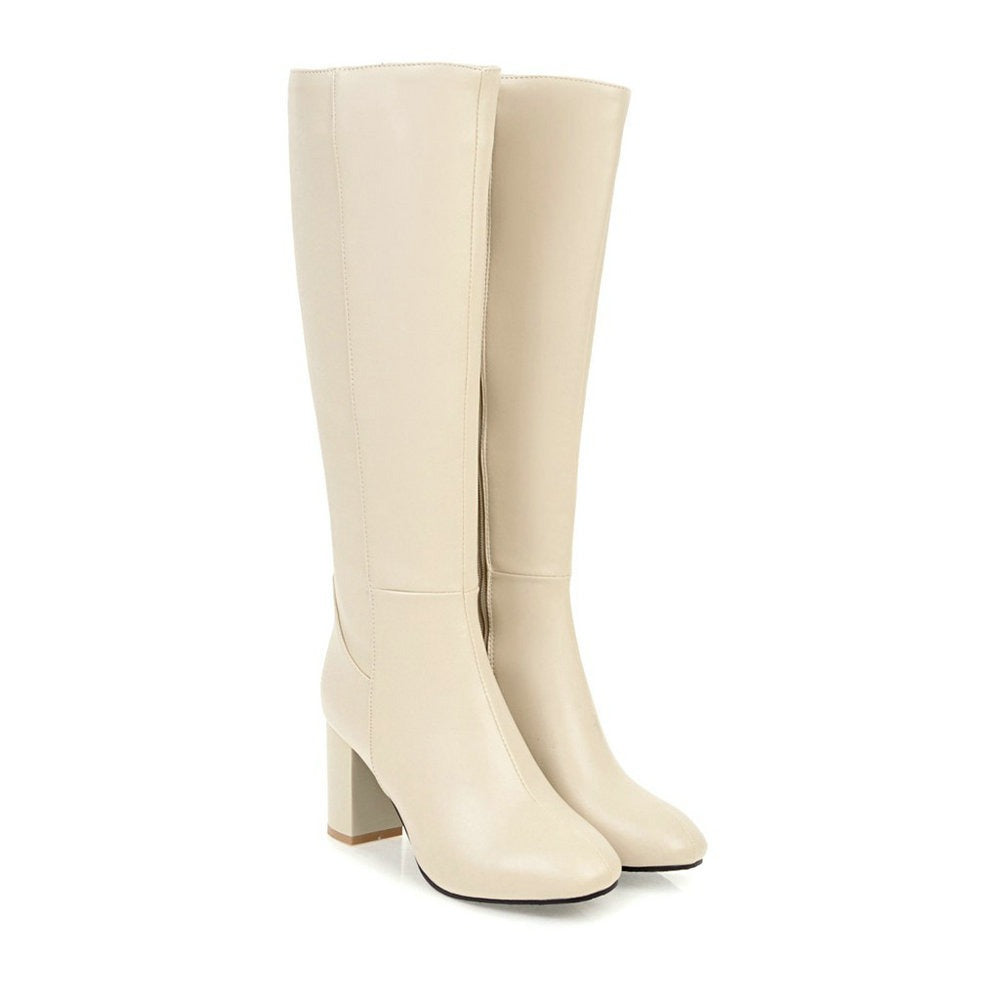 British style thick soled high-heeled Women's boots