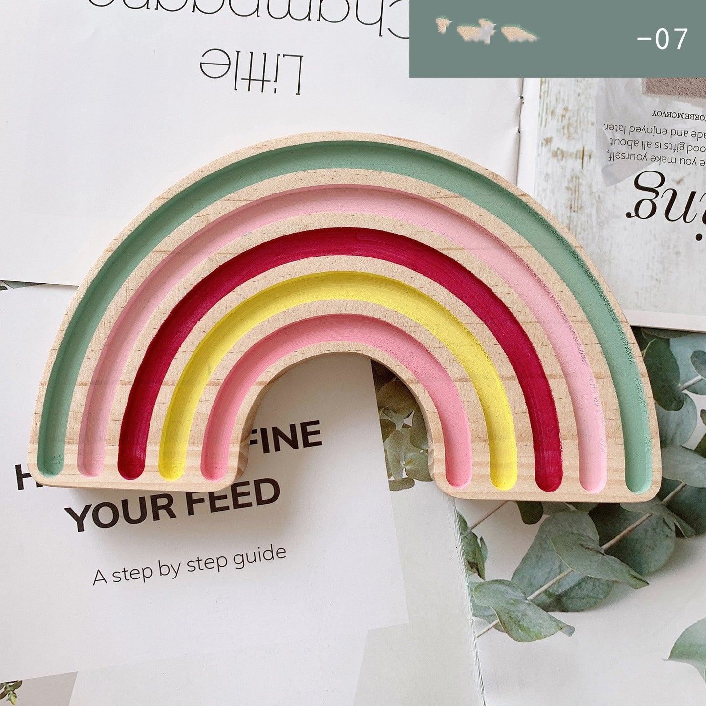 Home Home Decor Rainbow Building Blocks Crafts Children's Room Decoration