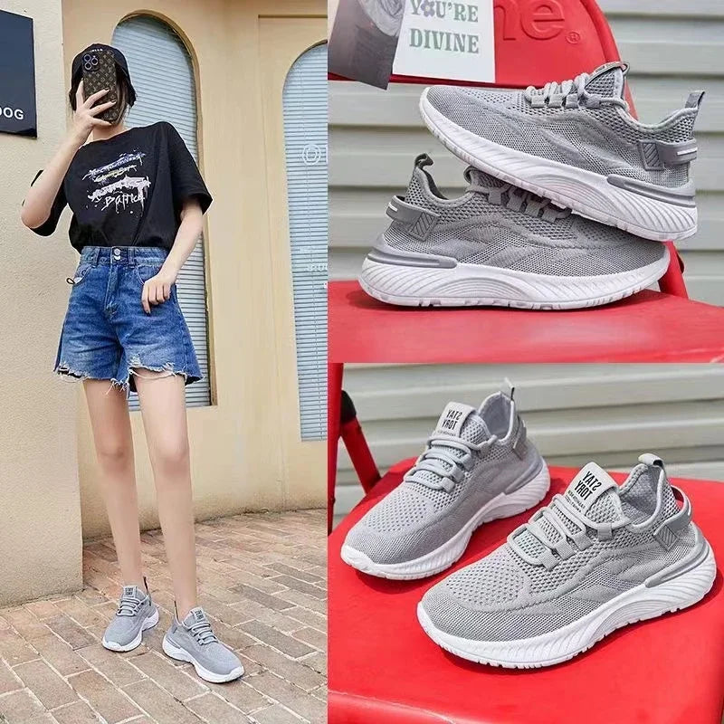 Women's Sports Shoes Women Casual Shoe Breathable Walking Mesh Flat Women Vulcanized Sneakers Female Footwear Sandalias De Mujer