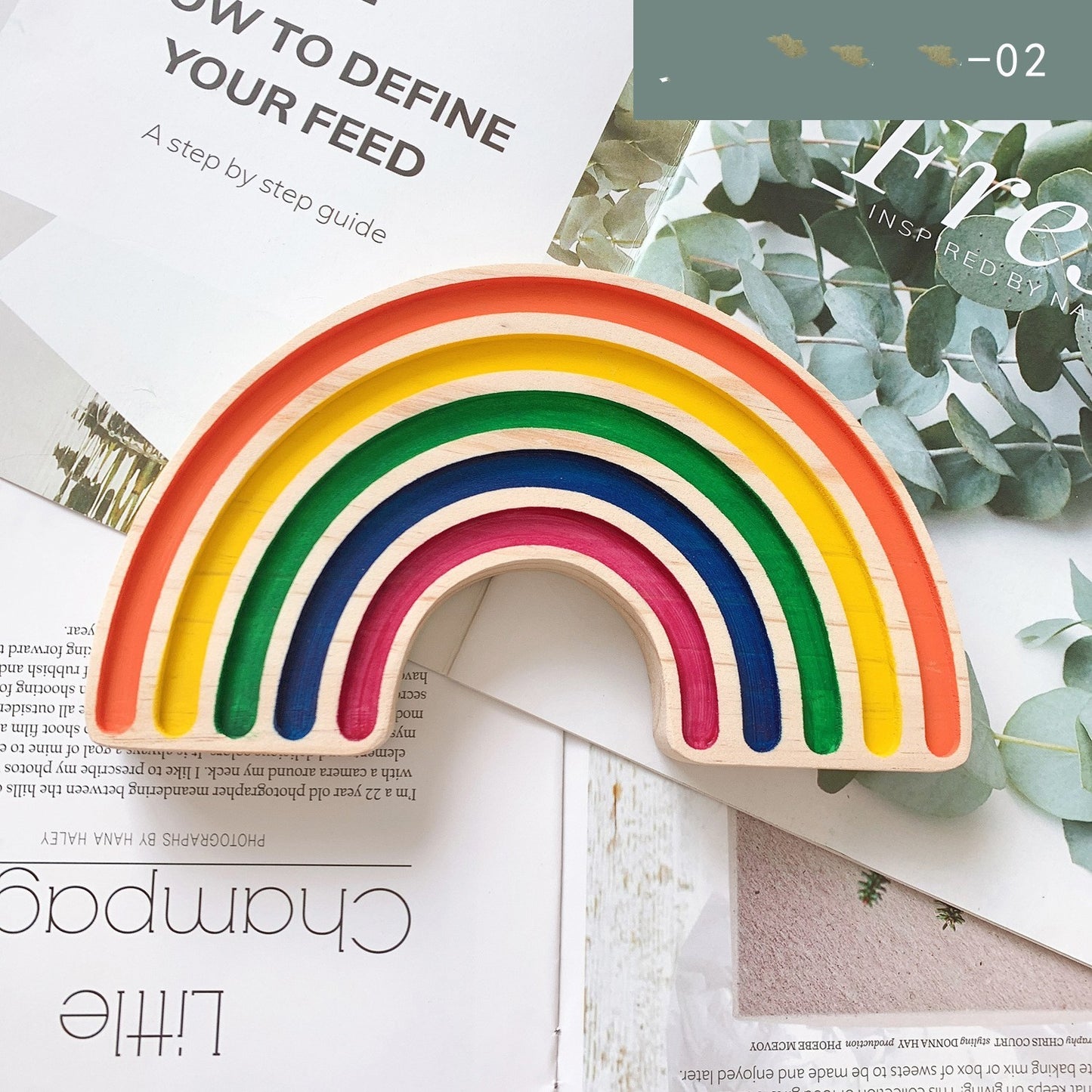 Home Home Decor Rainbow Building Blocks Crafts Children's Room Decoration