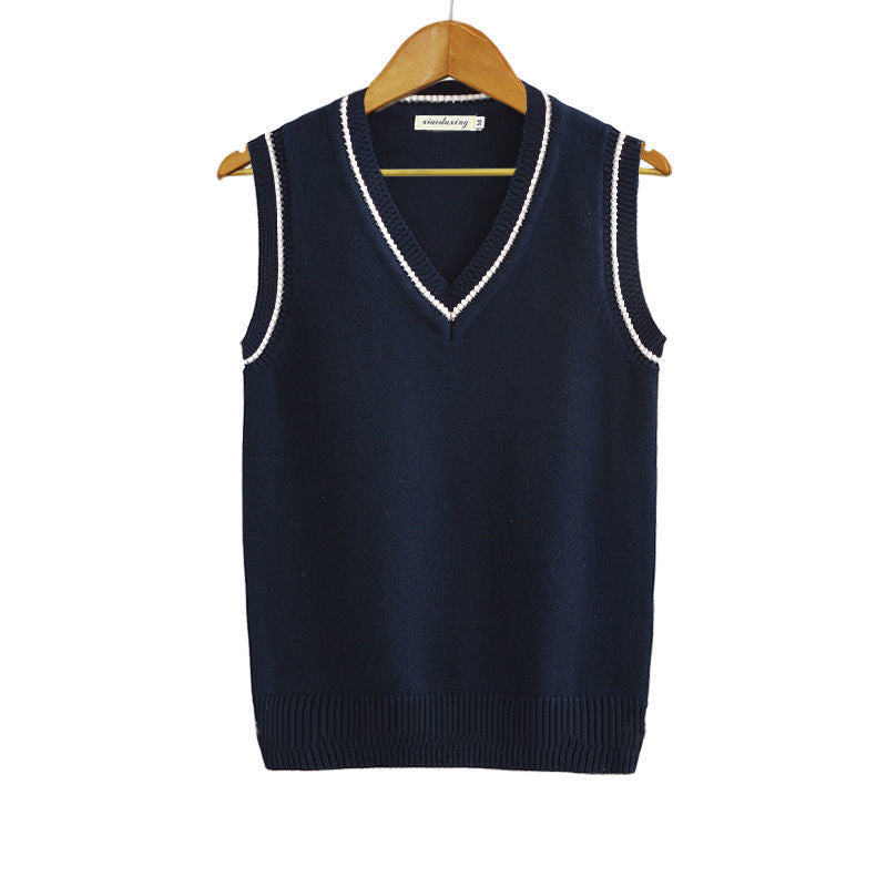 Thickened V-neck Pullover Woolen Vest Men
