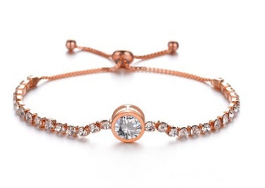 Accessories, draw bracelet, sleek minimalist inlaid zircon bracelet