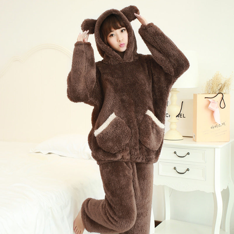 Thick Warm Pajamas For Women Velvet Pijama