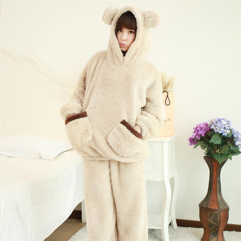 Thick Warm Pajamas For Women Velvet Pijama