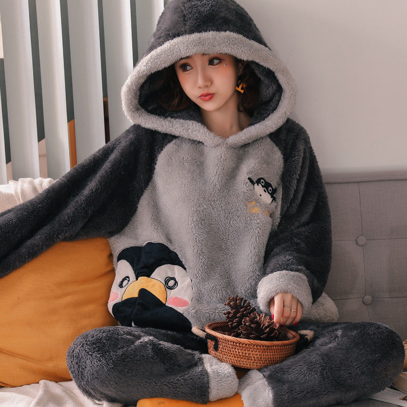 Thick Warm Pajamas For Women Velvet Pijama