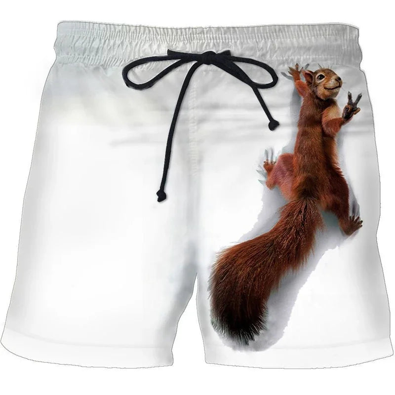 Summer Men Casual Shorts 3D Printed Beach Short Pants Cool Surf Swim Trunks Hawaii Swimsuit Ice Shorts Chilren Clothes Quick-dry