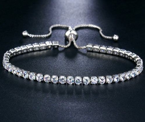 Accessories, draw bracelet, sleek minimalist inlaid zircon bracelet