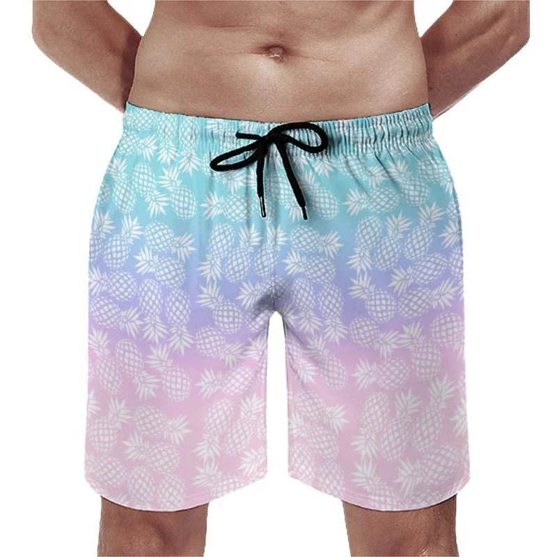 Harajuku Summer New 3D Printed Tropical Fruit Pineapple Beach Shorts For Men Children Fashion Pants Homber Funny Swimming Shorts