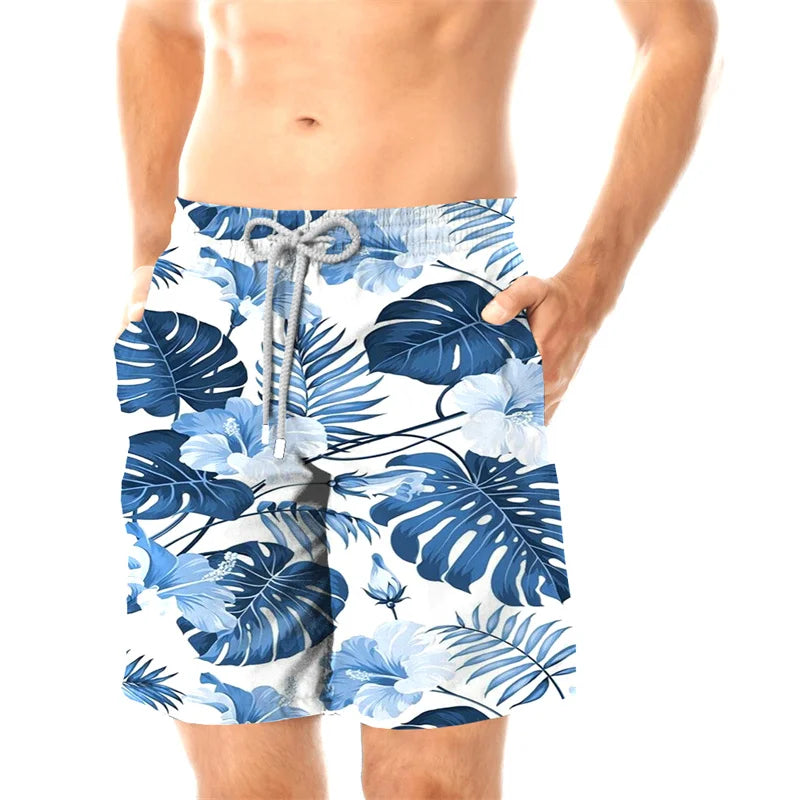2024 Beach Shorts Pants Swimsuit Tropical Summer Casual Mens Swim Trunks 3D Print Board Shorts Cool Ice Shorts Ropa Hombre Pants