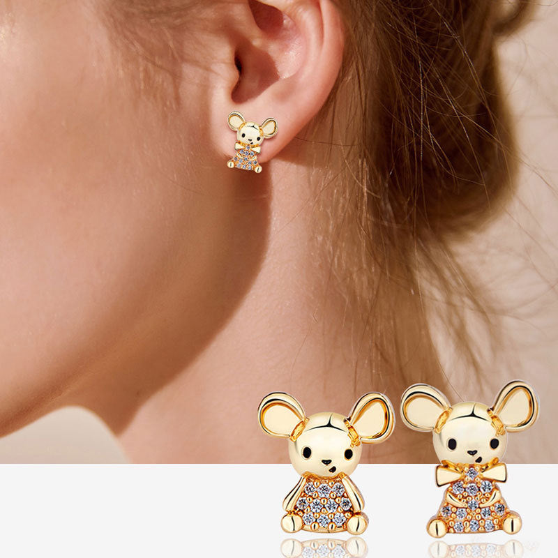 S925 silver pin earrings