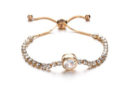 Accessories, draw bracelet, sleek minimalist inlaid zircon bracelet