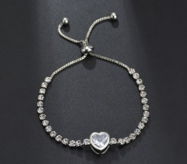 Accessories, draw bracelet, sleek minimalist inlaid zircon bracelet