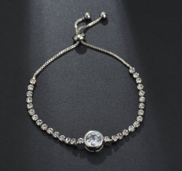 Accessories, draw bracelet, sleek minimalist inlaid zircon bracelet