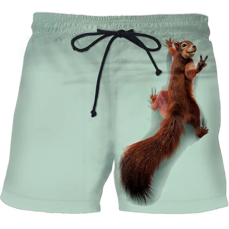 Summer Men Casual Shorts 3D Printed Beach Short Pants Cool Surf Swim Trunks Hawaii Swimsuit Ice Shorts Chilren Clothes Quick-dry