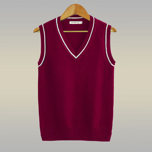 Thickened V-neck Pullover Woolen Vest Men
