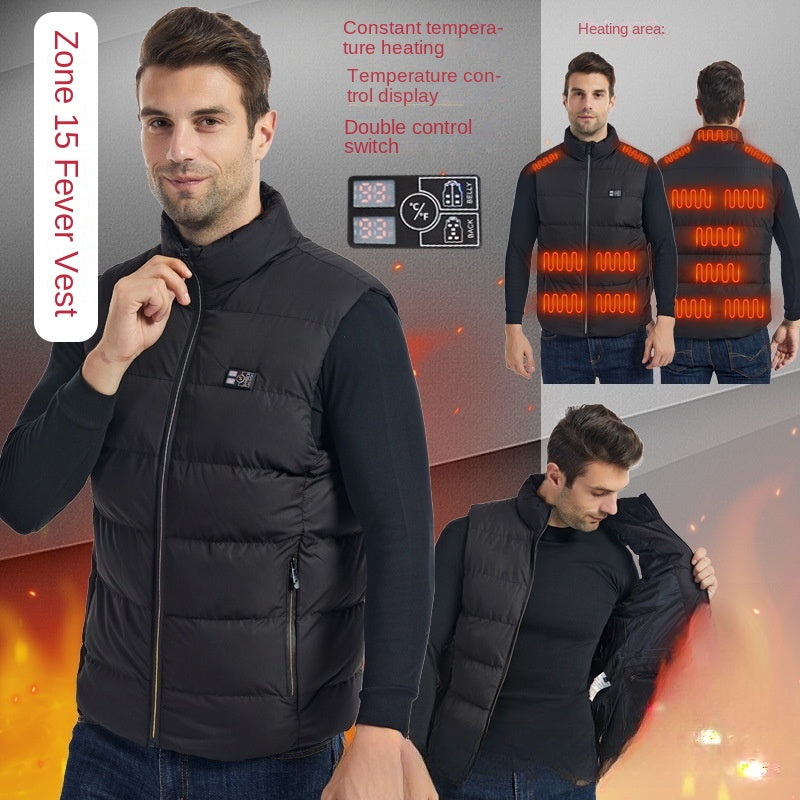 Electric heating vest, charging and keeping warm