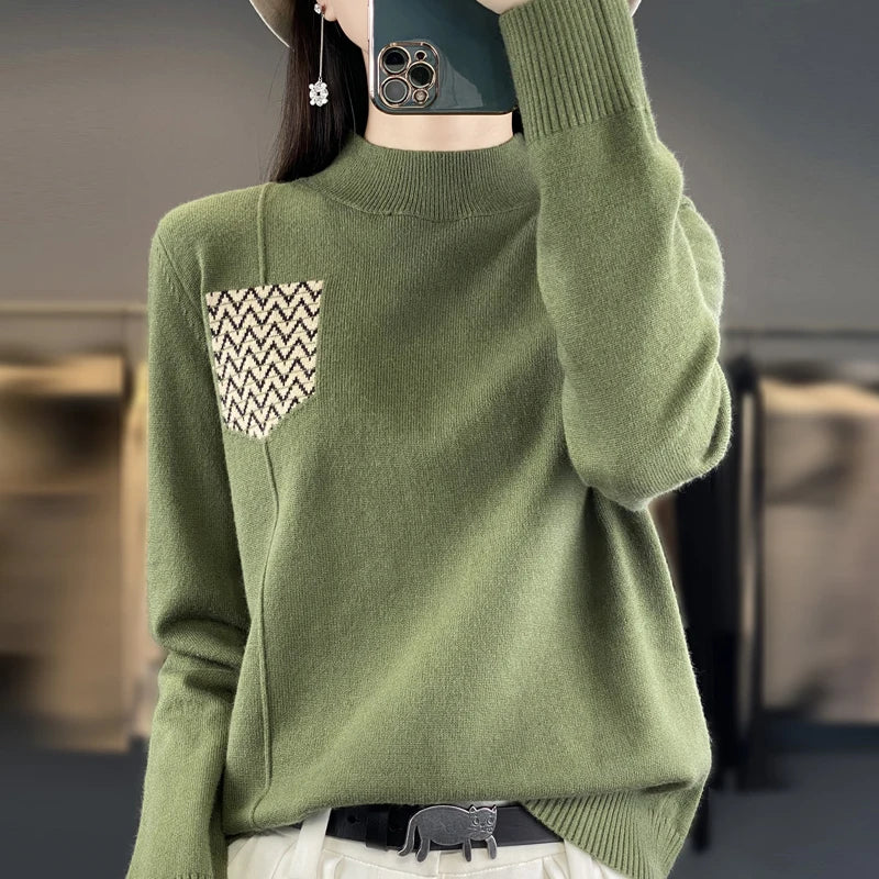 Women's Cashmere Sweater 2023 Autumn Winter Knitted Pullovers O-neck Slim Fit Bottoming Shirt olid Soft Knitwear Sweaters