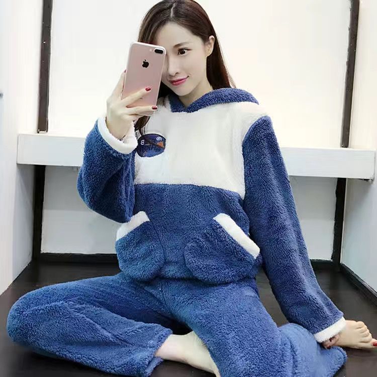 Thick Warm Pajamas For Women Velvet Pijama