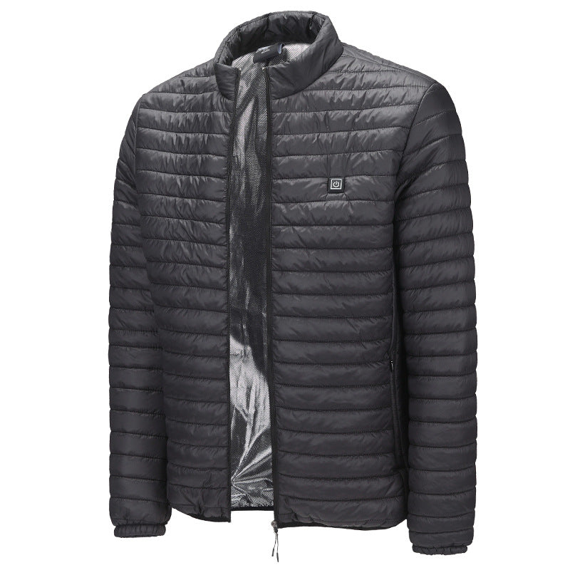 Intelligent heating cotton jacket USB charging unisex