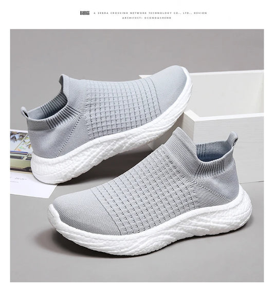 Womens Walking Shoes Slip on Running Shoes Lightweight Workout Gym Shoes Breathable Casual Sneakers