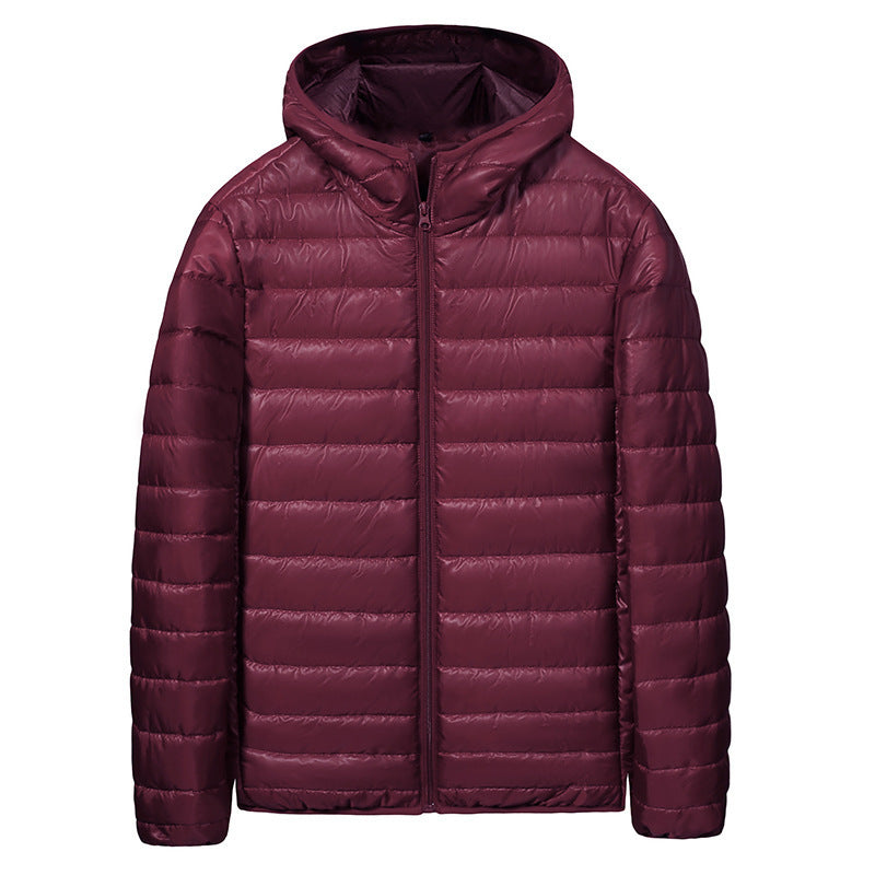 Lightweight Cotton Coat Hooded Down Jacket Men's Casual Warm Cotton-padded Jacket