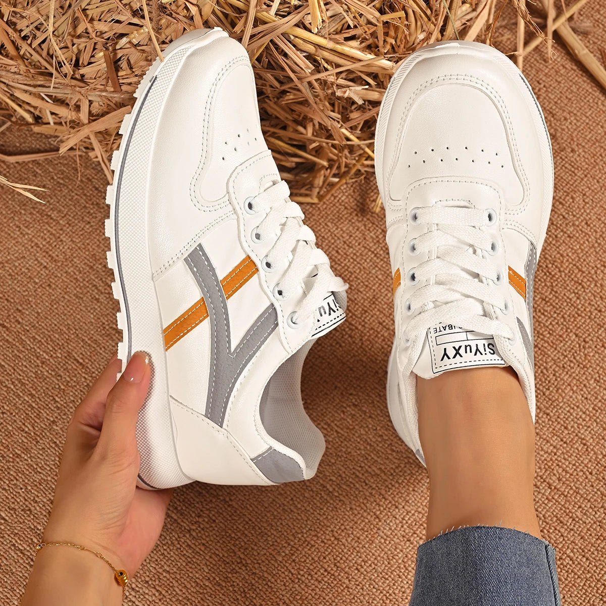 Women Sneakers Summer New Walking Casual Shoes for Women Lace Up High Quality Flat Sneakers Women Fashion Wild Casual Loafers