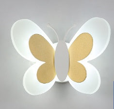 Creative butterfly wall lamp boy girl room lamp