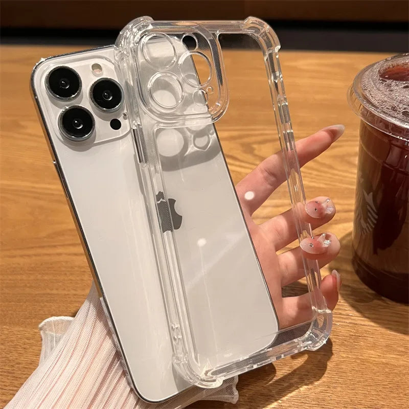 Case for iPhone 11 12 13 14 15 Pro Max Plus X XS XR Transparent Acrylic