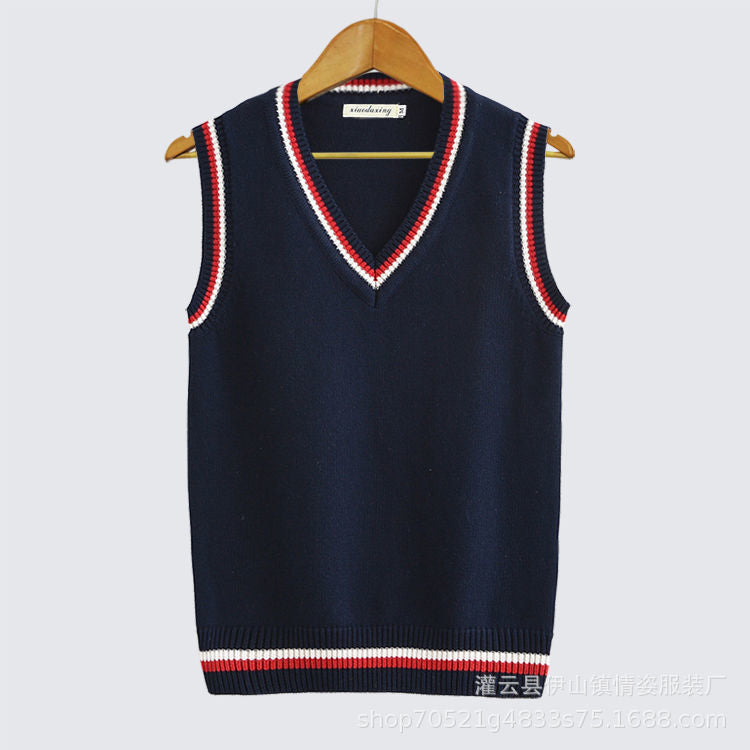 Thickened V-neck Pullover Woolen Vest Men