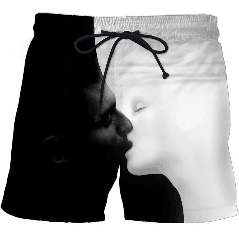 Summer Men Casual Shorts 3D Printed Beach Short Pants Cool Surf Swim Trunks Hawaii Swimsuit Ice Shorts Chilren Clothes Quick-dry