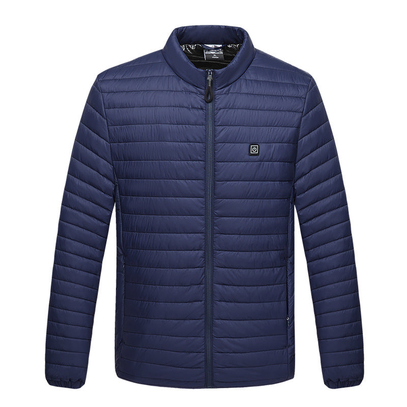 Intelligent heating cotton jacket USB charging unisex