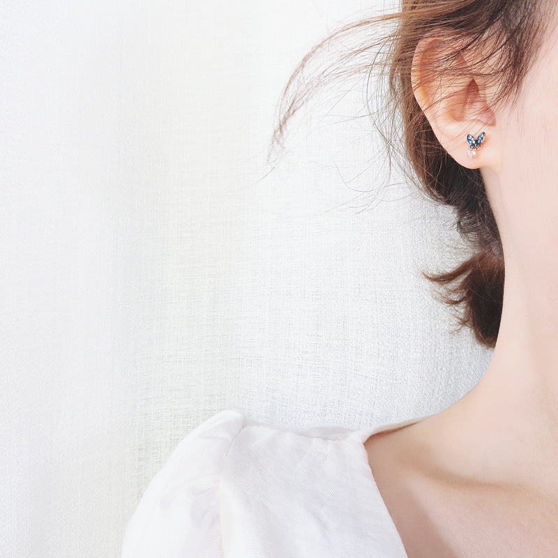 S925 butterfly earrings