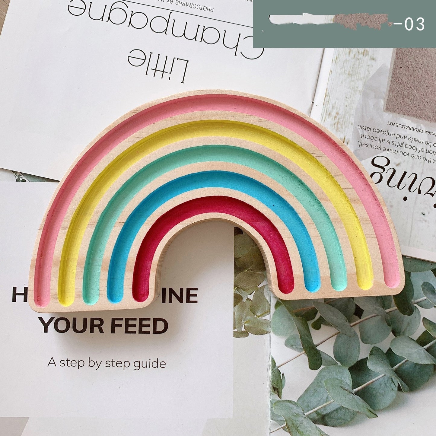 Home Home Decor Rainbow Building Blocks Crafts Children's Room Decoration