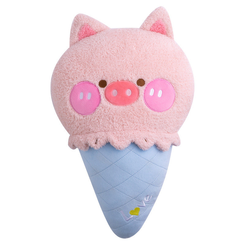 New Cartoon Animal Bear Ice Cream Pillow Plush Toy