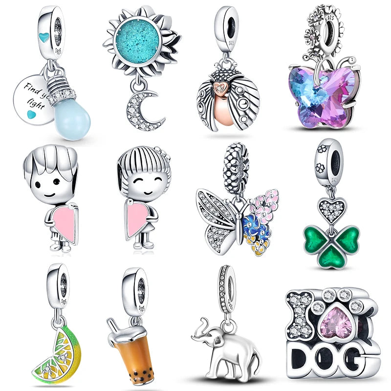 925 Original  Charms  Birthday Jewelry Gift