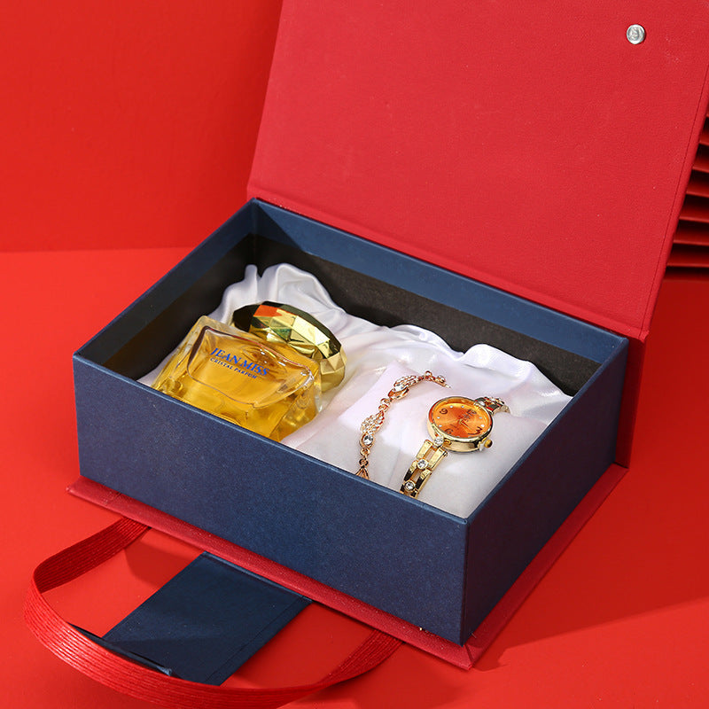 Gift Set Watch Lipstick Perfume Gift Box
