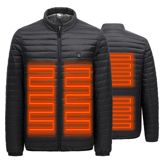 Intelligent heating cotton jacket USB charging unisex