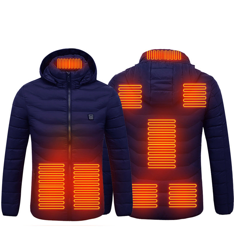Intelligent Heating Clothes Winter 8 Areas Jacket Men