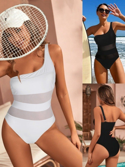 One piece swimsuit, belly covering