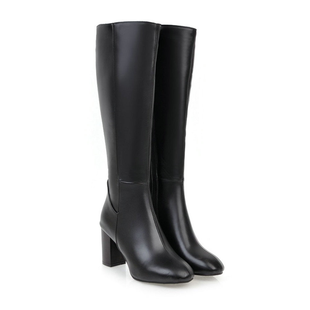 British style thick soled high-heeled Women's boots